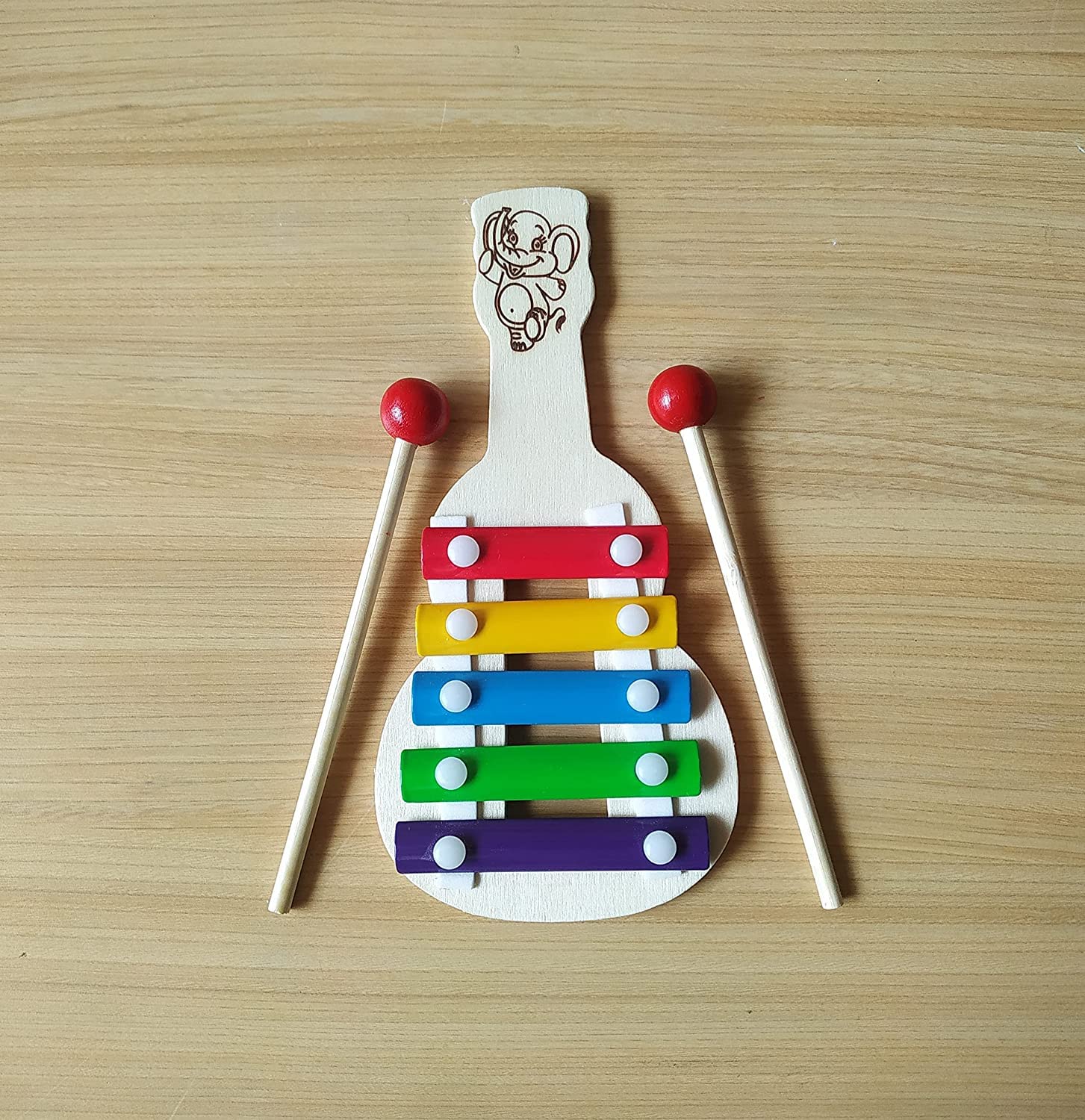 Xylophone instrument, wooden xylophone (5 Nodes) Kids First Musical So