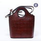 Leather Backpack, Leather Tote Bag Hand Made Artistry Bag Made In India(wine Color)