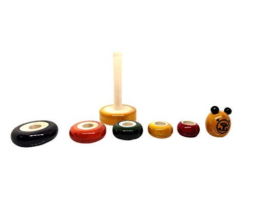 Stacking Toys For Kids, Bear Stacker, Wooden Rainbow Coloured Wooden Stacking Toy For Kids