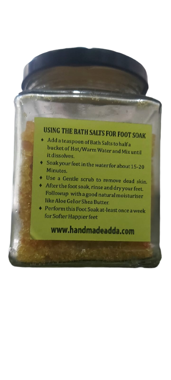 Bath Salt, Bath Soak, Magnesium Bath, Salts Lemon Bath Salts 200g