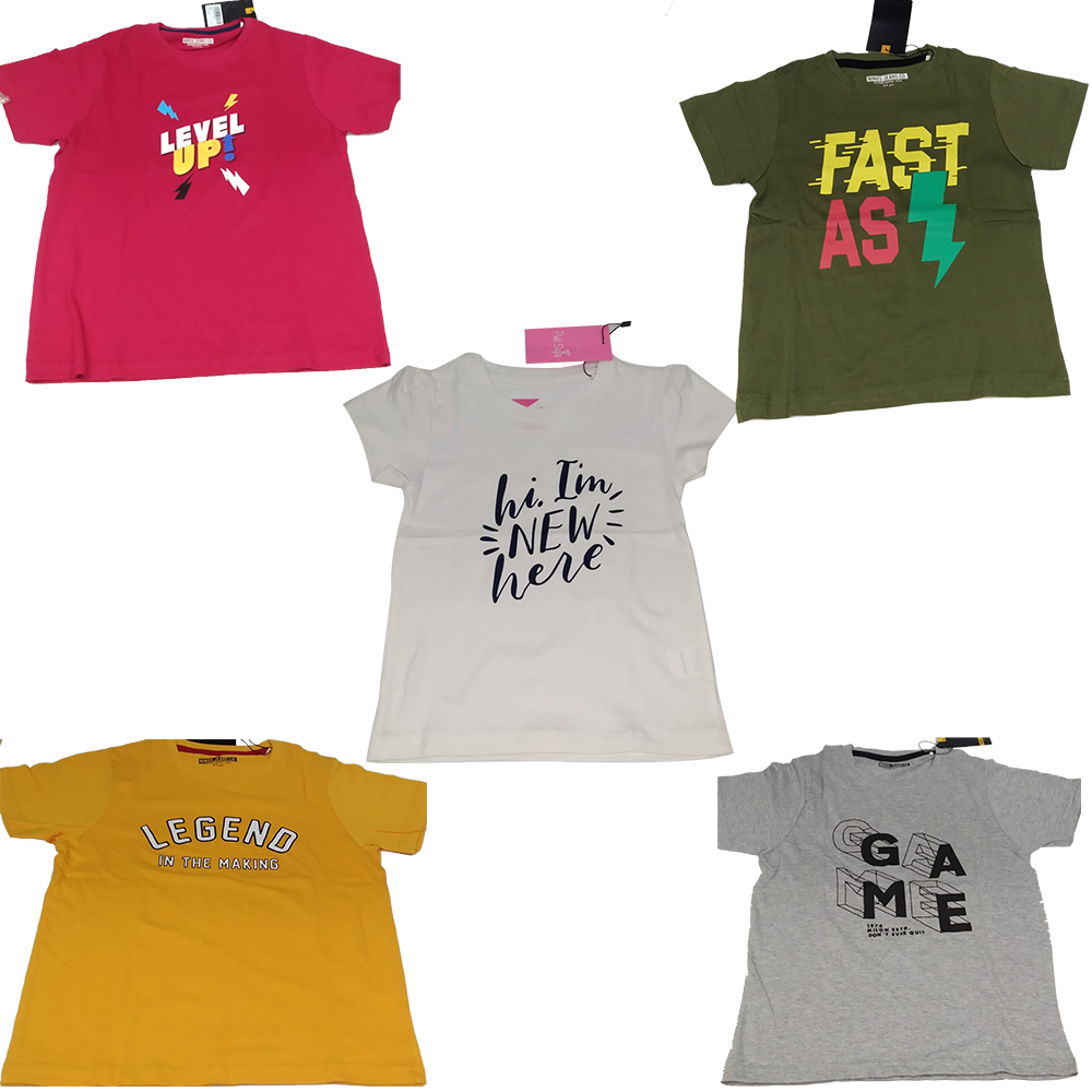 Plain T Shirts, V Neck T-Shirts, Girls Infantry Garment 3 To 6 Months Assorted T Shirt (pack Of 1)