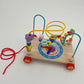Wooden Toy Roller Coaster, Push Along Walker, Colorful Abacus Circle Toy For Kids, Girls And Boys