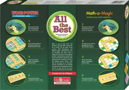 Multiplication Board, Math A Magic And Word Power Educational Board Games Board Game