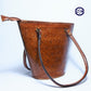 Bags for women, Leather Vintage Basket Bag with zipper Closure, Hand Made, Artistry Bag, Made in India(Brown Color)