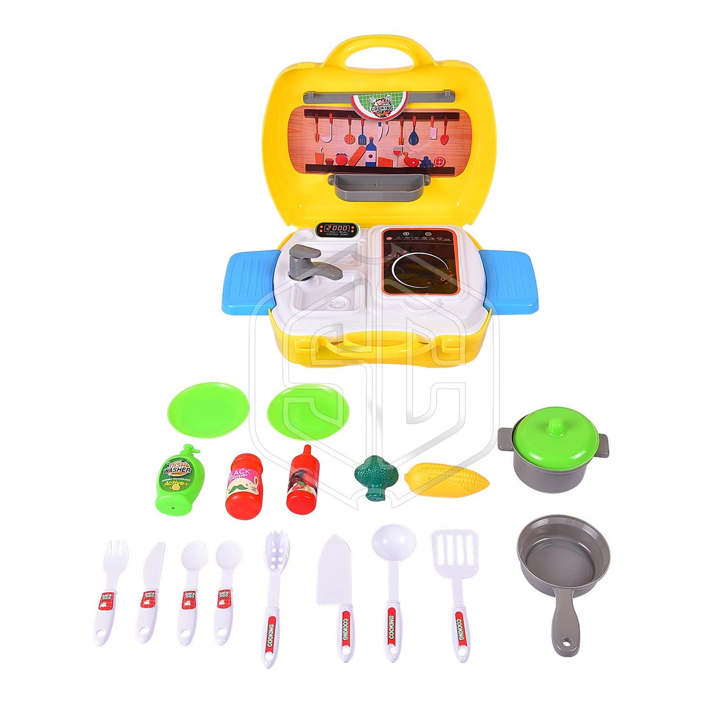 Kitchen Set Toys  For Kids, Kitchen Set For Girls, Kid Chef Bring Along Kitchen Cooking Suitcase Set (27 Pieces)