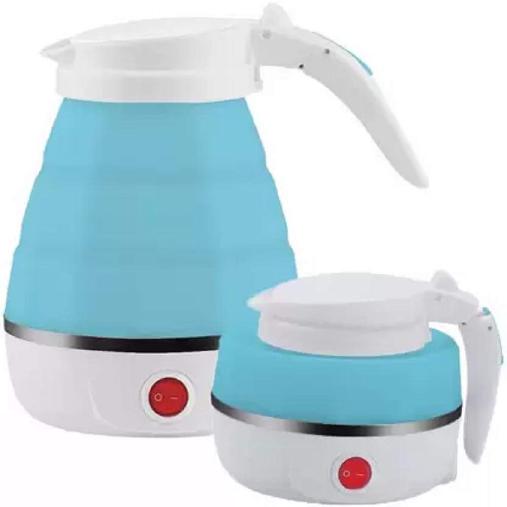 Travel Electric Kettle, Portable Foldable 600ml Kettle, Collapsible Silicon 220v 50hz For Tea Coffee Hot Water