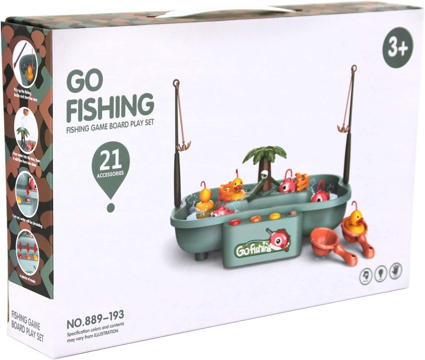 Fish Catcher, Water Circulating Fish Game Board Play Set With 3 Ducks,3 Fish,2 Water Ladles