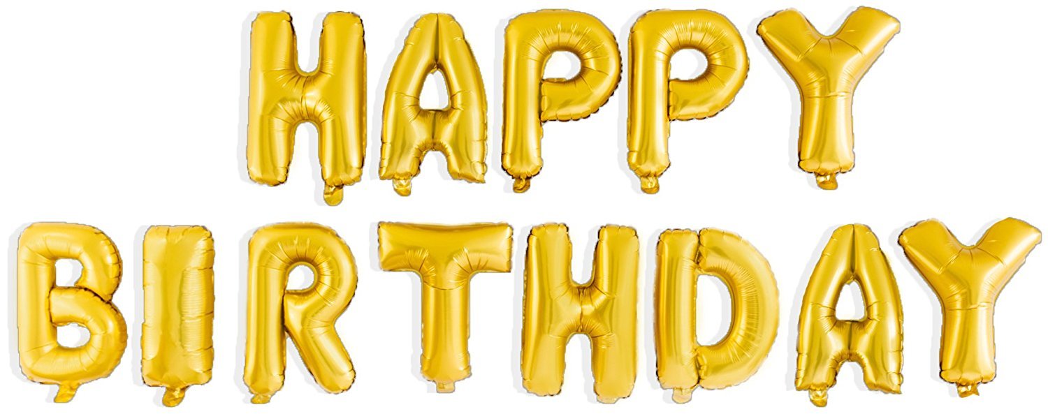 Foil Balloons For Party, Happy Birthday Alphabet Letter Foil Balloons,