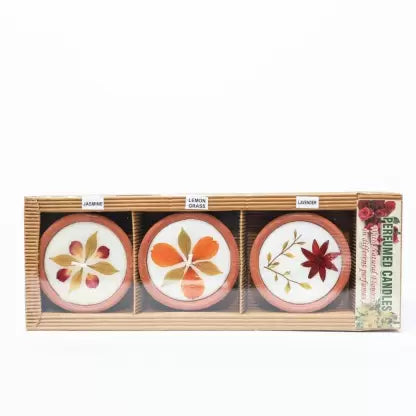Scented Candles, Home Fragrance Spa Candle, 3 in 1 Combo Fragrance Candles (6cm) -Set of 3