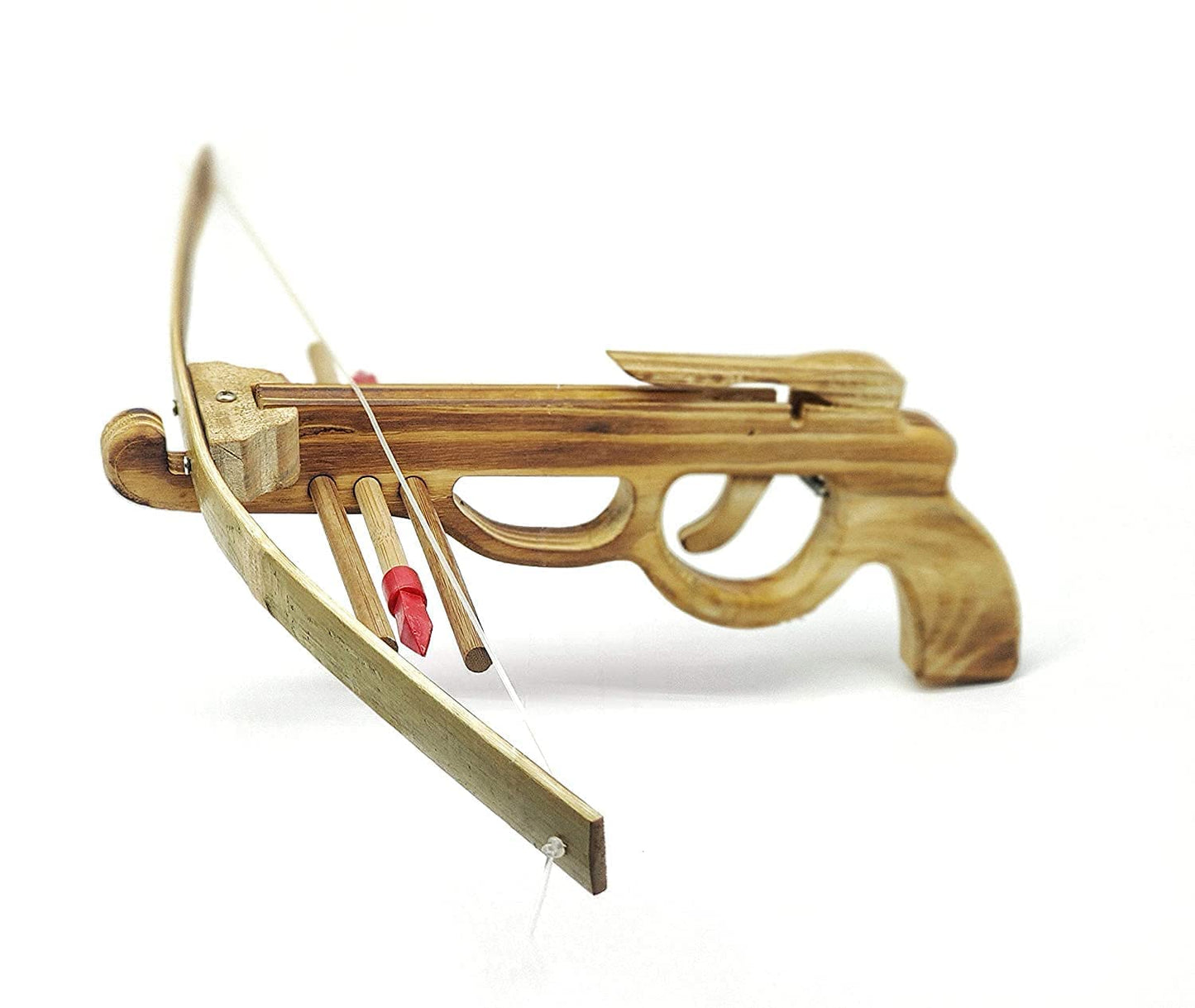 Handmade Wooden Gun And Bow Toy Set - Outdoor & Indoor Play