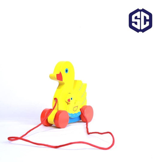 Wooden Pull Along Toy, Push Pull Toy Duck Toy - Beautiful Pull Along Toy for Baby Girl & Boy