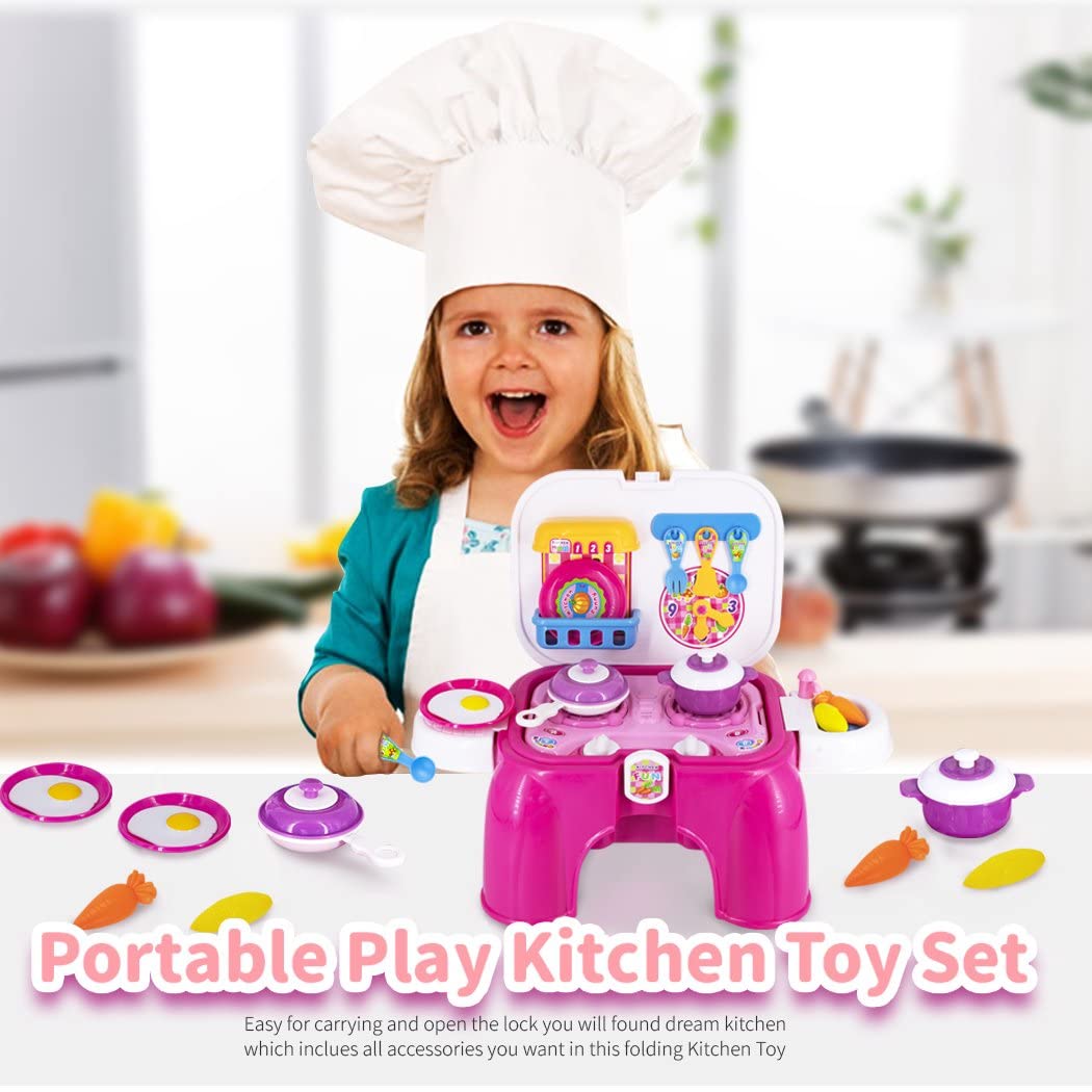 Kitchen Set, Pretend Play Kitchen Sets For Kids, Cooking Set, The Toy Chair Simulation Of Fruit