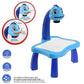 Study Table For Kids, 3 In 1 Kids Painting Drawing Activity Kit Table (blue) Projector Table
