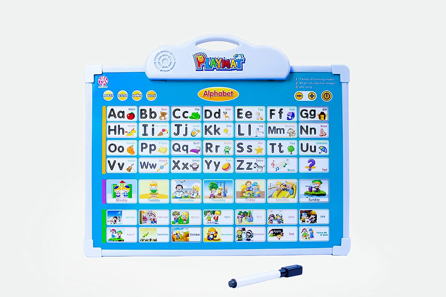 Musical Board For Alphabet Learning, Toy Play Mat & Drawing With One Doodle Pen