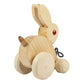Toys Pull Along Toy, Wooden Rabbit, Push Along Toys, Toys, Natural Wood Color Develop Hand-Eye Coordination