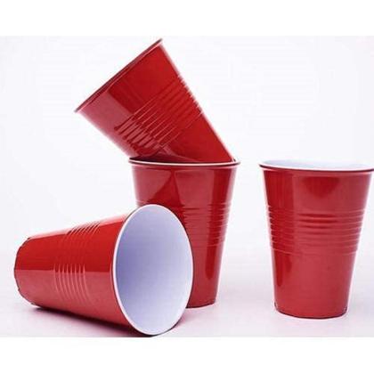 Red Beer Pong Glasses,  Ping Pong Glasses, Party Box Beer Pong Glasses For Drinking Cup, Plastic Glass, Reusable Cups